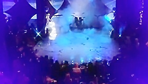 Cicciolina nearly nude live on stage italian television