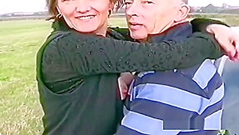 Older Mature Couple Risky Outdoor Sex