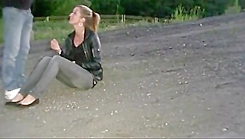 smoking slut sucking and fucks on the street