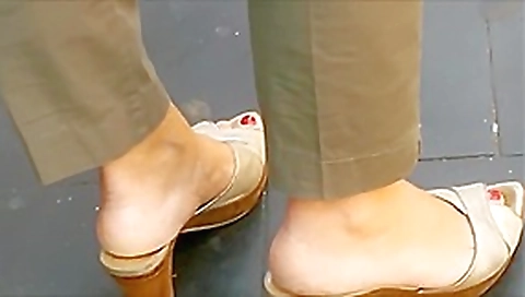 Candid Mules At A Bus Stop