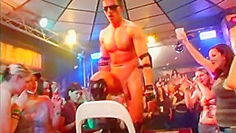 A bunch of amateur girls letting go and fucking hardcore strippers