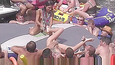 hot girls letting random guys take turns licking pussy in public