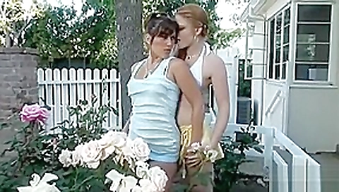 Hottest pornstars Sabrina Starr and Ginger Rayles in incredible lesbian, redhead xxx video