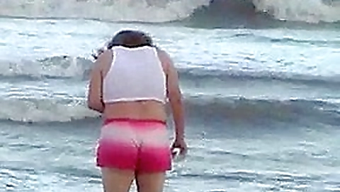 Slut with strangers on the beach