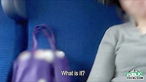 Pretty Melone gets fucked at the train and gets payed for a couple of bucks.