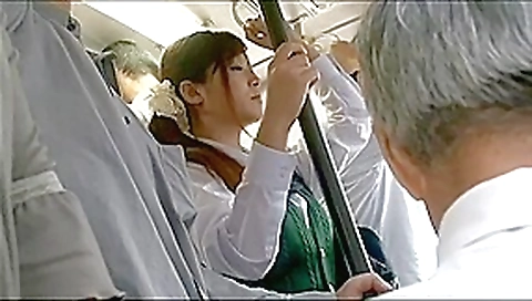 EC2303-A girl is on a crowded bus and an aphrodisiac is applied to her pussy