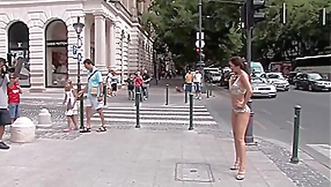 omg She Wearing a Bikini Or is it Body Paint ?