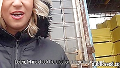Amateur blonde Euro slut fucked and facialed for money