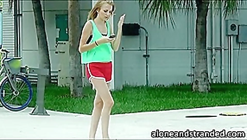 Horny teen 18+ Jenna Marie gets nailed hard in the cars backseat