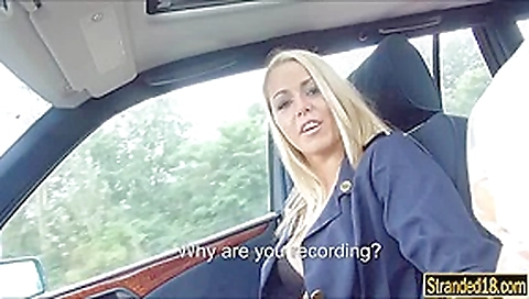 Sexy teen 18+ FA Christen Courtney fucked by stranger in the car