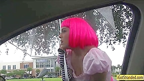 Cutie cosplayer Natalie Monroe pussy screwed up in public