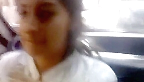 Indian Beautiful cute Awesome baby breast feed n give blowjob to bf in car