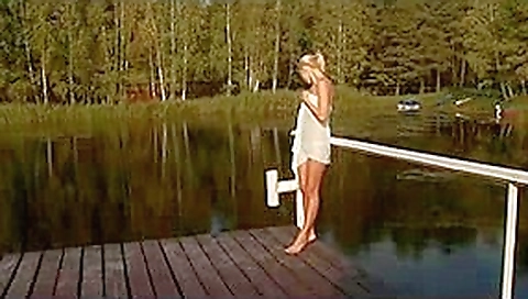 Nude Beach - Hot Blond Masturbating on Pier